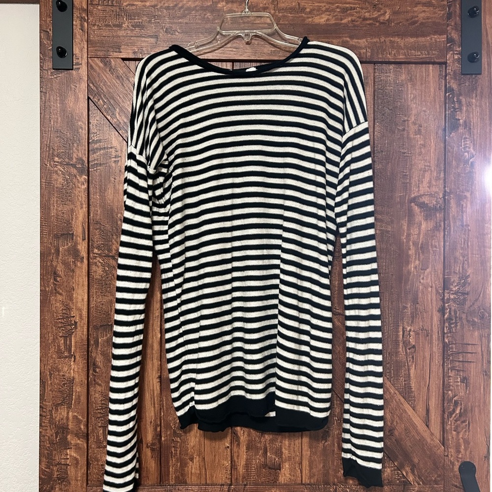 Striped Black and White Women's Sweater